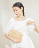 femmes Loeffler Randall naturel pochette plissée plate brit Sacs 8HL8368 - Image 5