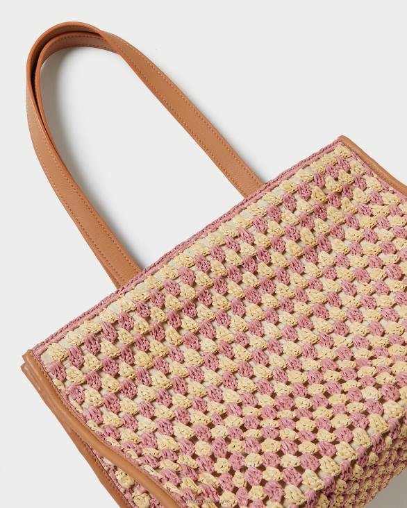 femmes Loeffler Randall naturel/rose/miel cabas pia au crochet Sacs 8HL8315 - Image 2
