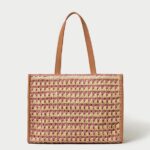 femmes Loeffler Randall naturel/rose/miel cabas pia au crochet Sacs 8HL8315