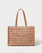 femmes Loeffler Randall naturel/rose/miel cabas pia au crochet Sacs 8HL8315