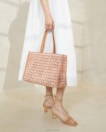femmes Loeffler Randall naturel/rose/miel cabas pia au crochet Sacs 8HL8315 - Image 3