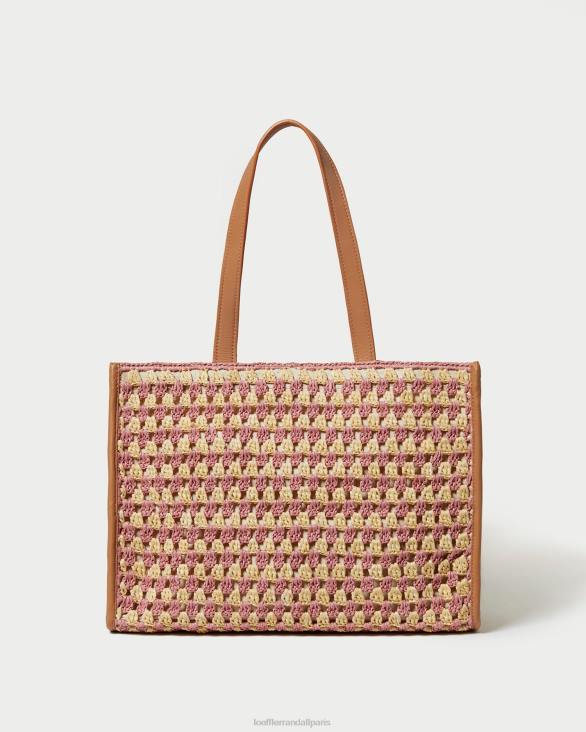 femmes Loeffler Randall naturel/rose/miel cabas pia au crochet Sacs 8HL8315 - Image 1
