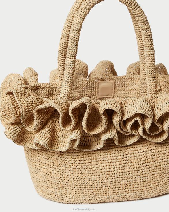 femmes Loeffler Randall naturel sac fourre-tout à volants en raphia lori Sacs 8HL8322 - Image 3