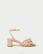 femmes Loeffler Randall naturel sandale mikel à nœud et talon chaussures 8HL829 - Image 2