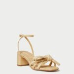 femmes Loeffler Randall naturel sandale mikel à nœud et talon chaussures 8HL829