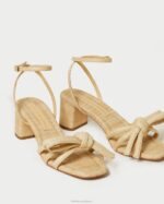 femmes Loeffler Randall naturel sandale mikel à nœud et talon chaussures 8HL829 - Image 4