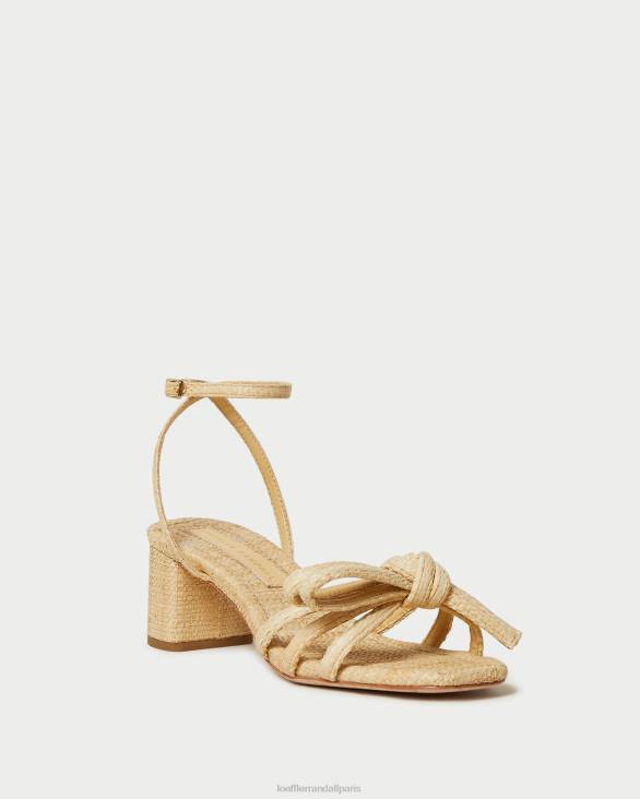femmes Loeffler Randall naturel sandale mikel à nœud et talon chaussures 8HL829 - Image 1