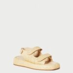femmes Loeffler Randall naturel sandale plateforme en raphia blaise chaussures 8HL8101