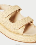 femmes Loeffler Randall naturel sandale plateforme en raphia blaise chaussures 8HL8101 - Image 3