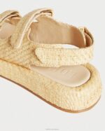 femmes Loeffler Randall naturel sandale plateforme en raphia blaise chaussures 8HL8101 - Image 4