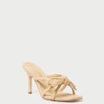 femmes Loeffler Randall naturel talon à nœud margi chaussures 8HL835