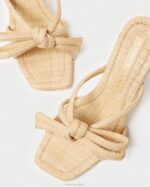 femmes Loeffler Randall naturel talon à nœud margi chaussures 8HL835 - Image 4