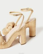 femmes Loeffler Randall naturel talon plateforme fae chaussures 8HL821 - Image 4