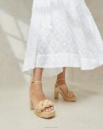 femmes Loeffler Randall naturel talon plateforme fae chaussures 8HL821 - Image 5