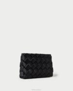 femmes Loeffler Randall noir aviva pochette bouffante tissée Sacs 8HL8355 - Image 2