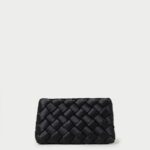 femmes Loeffler Randall noir aviva pochette bouffante tissée Sacs 8HL8355