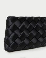 femmes Loeffler Randall noir aviva pochette bouffante tissée Sacs 8HL8355 - Image 3