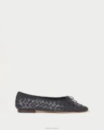 femmes Loeffler Randall noir ballerines tissées Landry chaussures 8HL8306 - Image 2