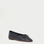 femmes Loeffler Randall noir ballerines tissées Landry chaussures 8HL8306