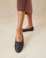 femmes Loeffler Randall noir ballerines tissées Landry chaussures 8HL8306 - Image 5