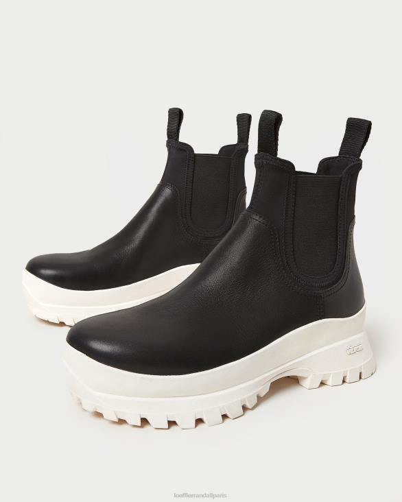 femmes Loeffler Randall noir blanc botte météo tara crème chaussures 8HL8280 - Image 3