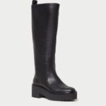 femmes Loeffler Randall noir botte haute à crampons Carlee chaussures 8HL8290