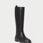 femmes Loeffler Randall noir botte haute Collins chaussures 8HL8281