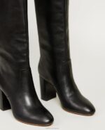 femmes Loeffler Randall noir botte haute dorée chaussures 8HL8269 - Image 2
