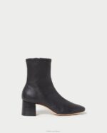 femmes Loeffler Randall noir bottine stretch à talon mi-haut alec chaussures 8HL8284 - Image 2