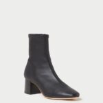 femmes Loeffler Randall noir bottine stretch à talon mi-haut alec chaussures 8HL8284