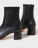 femmes Loeffler Randall noir bottine stretch à talon mi-haut alec chaussures 8HL8284 - Image 4
