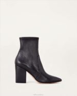 femmes Loeffler Randall noir bottines fines en cuir isla chaussures 8HL8276 - Image 2