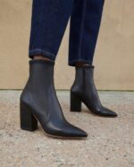 femmes Loeffler Randall noir bottines fines en cuir isla chaussures 8HL8276 - Image 3