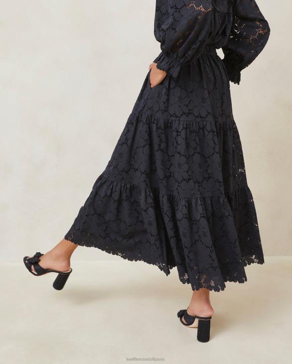femmes Loeffler Randall noir jupe à volants en dentelle Luna vêtements 8HL8243 - Image 3