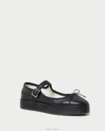 femmes Loeffler Randall noir plate-forme Leah Mary Jane chaussures 8HL8297