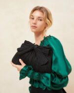 femmes Loeffler Randall noir pochette à nœud Rayne Sacs 8HL8350 - Image 5