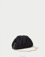 femmes Loeffler Randall noir pochette dôme plissée Bailey Sacs 8HL8354 - Image 2