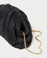 femmes Loeffler Randall noir pochette dôme plissée Bailey Sacs 8HL8354 - Image 3