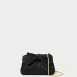 femmes Loeffler Randall noir pochette rochelle à petit nœud Sacs 8HL8349