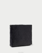 femmes Loeffler Randall noir pochette tissée plate Marissa Sacs 8HL8352 - Image 2