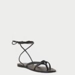 femmes Loeffler Randall noir sandale portefeuille lilla chaussures 8HL8114
