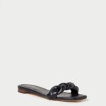 femmes Loeffler Randall noir sandale tressée jackson chaussures 8HL8117