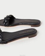 femmes Loeffler Randall noir sandale tressée jackson chaussures 8HL8117 - Image 4