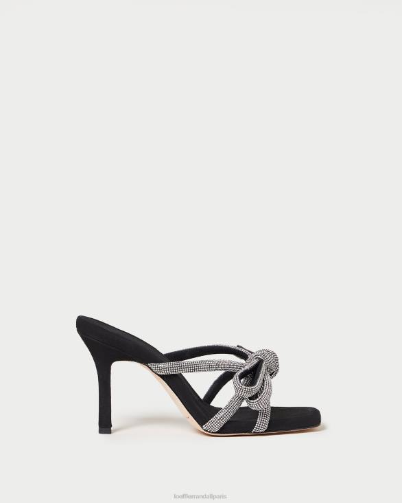 femmes Loeffler Randall noir talon à nœud en daim margi chaussures 8HL871 - Image 2