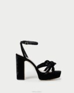 femmes Loeffler Randall noir talon à plateforme Melany chaussures 8HL855 - Image 2