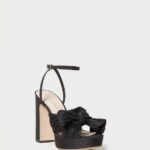 femmes Loeffler Randall noir talon à plateforme natalia chaussures 8HL823