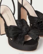 femmes Loeffler Randall noir talon à plateforme natalia chaussures 8HL823 - Image 3