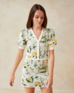 femmes Loeffler Randall nouvelle florale mini-jupe en jacquard Connie vêtements 8HL8245