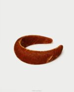 femmes Loeffler Randall ocre bandeau en velours bellamy accessoires 8HL8145 - Image 2