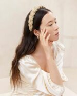 femmes Loeffler Randall or bandeau tressé lilas accessoires 8HL8139 - Image 3
